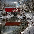 reflection of Slaughterhouse covered bridge by Jeff Folger reflection of Slaughterhouse covered bridge by Jeff Folger