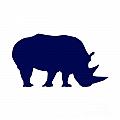 Rhino in Navy and White Photograph by Jackie Farnsworth Rhino in Navy and White Photograph by Jackie Farnsworth