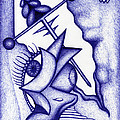 Ripple Drawing by Carl Hunter Ripple Drawing by Carl Hunter