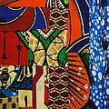 Riverbank Tapestry - Textile by Apanaki Temitayo M Riverbank Tapestry - Textile by Apanaki Temitayo M