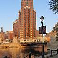 Riverwalk And Lamp Post by Anita Burgermeister Riverwalk And Lamp Post by Anita Burgermeister