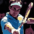 Roger Federer Portrait Art Painting by Florian Rodarte Roger Federer Portrait Art Painting by Florian Rodarte