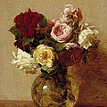 Roses Painting by Ignace Henri Jean Fantin-Latour Roses Painting by Ignace Henri Jean Fantin-Latour