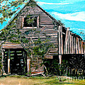 Rustic Barn - Mooresburg - Tennessee Painting by Jan Dappen Rustic Barn - Mooresburg - Tennessee Painting by Jan Dappen