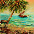 Sail boats on Indian Ocean Painting by Sher Nasser Sail boats on Indian Ocean Painting by Sher Nasser