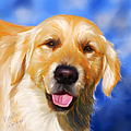 Happy Golden Retriever Painting by Michelle Wrighton