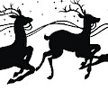 Santa Claus Gift On Sleigh Drawing by Funnybank