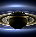 Saturn Cassini View High Contrast Photograph by Science Source Saturn Cassini View High Contrast Photograph by Science Source