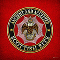 Scottish Rite Double-headed Eagle on Red Leather Digital Art by Serge Averbukh Scottish Rite Double-headed Eagle on Red Leather Digital Art by Serge Averbukh