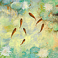 Sei Pesciolini Verdi Painting by Guido Borelli Sei Pesciolini Verdi Painting by Guido Borelli