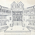 Shakespeares Globe Theatre Wood Print by Folger Shakespeare Library