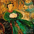 Silent Lotus Painting by Shijun Munns Silent Lotus Painting by Shijun Munns