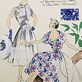 Sketches And Fabric Swatches by French School Sketches And Fabric Swatches by French School