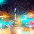 Sky Tower by night by HELGE Art Gallery Sky Tower by night by HELGE Art Gallery