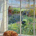 Sleeping Cat And Chinese Bridge Oil On Canvas by Timothy Easton Sleeping Cat And Chinese Bridge Oil On Canvas by Timothy Easton
