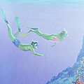 Snorklers Painting by William Ireland Snorklers Painting by William Ireland