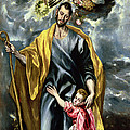 Saint Joseph And The Christ Child by El Greco Saint Joseph And The Christ Child by El Greco