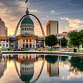 St. Louis Skyline Morning Reflections Photograph by Gregory Ballos St. Louis Skyline Morning Reflections Photograph by Gregory Ballos