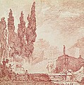Staircase In The Gardens Of The Villa Deste, Tivoli by Jean-Honore Fragonard Staircase In The Gardens Of The Villa Deste, Tivoli by Jean-Honore Fragonard