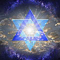 Star Of David and The Milky Way Digital Art by Endre Balogh Star Of David and The Milky Way Digital Art by Endre Balogh