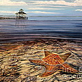 Starfish Drifting Painting by Marilyn McNish Starfish Drifting Painting by Marilyn McNish
