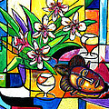 Still LIfe with Orchids and African Mask by Everett Spruill Still LIfe with Orchids and African Mask by Everett Spruill