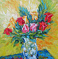 Vase of Roses Painting by Jyotika Shroff Vase of Roses Painting by Jyotika Shroff