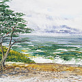 Stormy Morning At Carmel By The Sea California Painting by Irina Sztukowski Stormy Morning At Carmel By The Sea California Painting by Irina Sztukowski