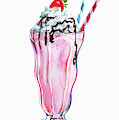 Strawberry Milkshake With Whipped Cream Painting by Ikon Ikon Images Strawberry Milkshake With Whipped Cream Painting by Ikon Ikon Images