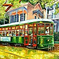 Streetcar on St.Charles Avenue Painting by Diane Millsap Streetcar on St.Charles Avenue Painting by Diane Millsap