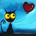 Stressie Cat and her love balloon Painting by Lucia Stewart Stressie Cat and her love balloon Painting by Lucia Stewart