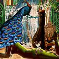 Suck My Peacock Painting by Ally White Suck My Peacock Painting by Ally White