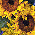 Sunflowers Painting by Mia Tavonatti Sunflowers Painting by Mia Tavonatti