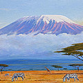 Sunrise On Mount Kilimanjaro Painting by James Zeger