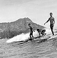 Surfing In Honolulu Photograph by Underwood Archives Surfing In Honolulu Photograph by Underwood Archives