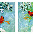 Sweet Memories Diptych Painting by Hailey E Herrera