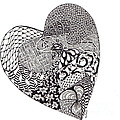 Tangled Heart Drawing by Claire Bull Tangled Heart Drawing by Claire Bull