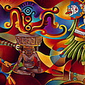 Tapestry of Gods - Huehueteotl Painting by Ricardo Chavez-Mendez Tapestry of Gods - Huehueteotl Painting by Ricardo Chavez-Mendez