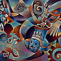Tapestry of Gods - Tlaloc Painting by Ricardo Chavez-Mendez Tapestry of Gods - Tlaloc Painting by Ricardo Chavez-Mendez