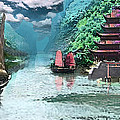 Temple on the Yangzte by Steve Karol Temple on the Yangzte by Steve Karol