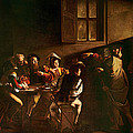 The Calling of St Matthew Painting by Michelangelo Merisi o Amerighi da Caravaggio The Calling of St Matthew Painting by Michelangelo Merisi o Amerighi da Caravaggio