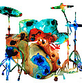 The Drums - Music Art By Sharon Cummings Painting by Sharon Cummings The Drums - Music Art By Sharon Cummings Painting by Sharon Cummings