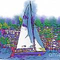 The Purple Sailboat Digital Art by Kirt Tisdale The Purple Sailboat Digital Art by Kirt Tisdale