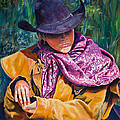 The Purple Scarf Painting by Page Holland The Purple Scarf Painting by Page Holland