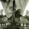 The Titanics propellers in the Thompson Graving Dock of Harland and Wolff Photograph by English Photographer The Titanics propellers in the Thompson Graving Dock of Harland and Wolff Photograph by English Photographer