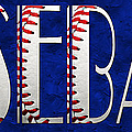 The Word Is BASEBALL On Blue Photograph by Andee Design