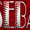 The Word Is BASEBALL On Red Photograph by Andee Design
