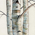 Three Birch Trees Painting by Christopher Shellhammer Three Birch Trees Painting by Christopher Shellhammer