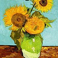 Three Sunflowers In A Vase Coffee Mug for Sale by Vincent Van Gogh