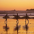 Three Surfers at Sunset Photograph by Blair Stuart Three Surfers at Sunset Photograph by Blair Stuart